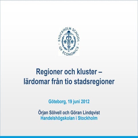 Regioner och kluster