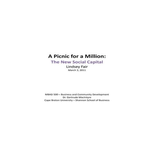 Lindsey fair  picnic for a million march 3, 2011