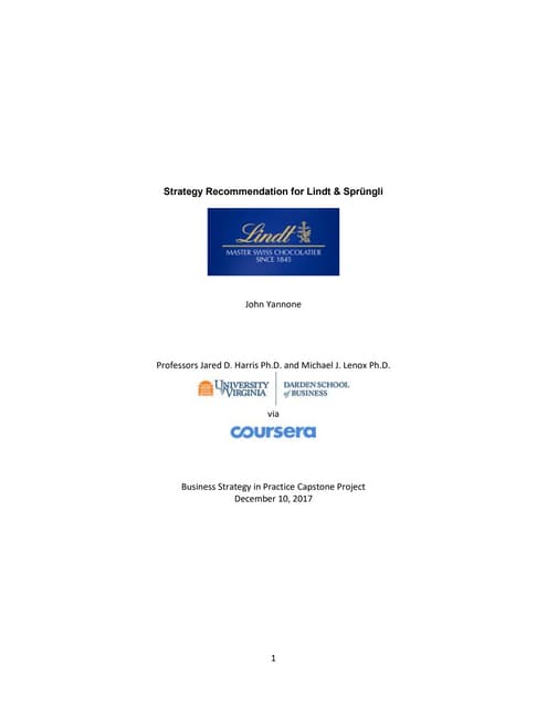 Strategy Recommendation for Lindt & Sprüngli