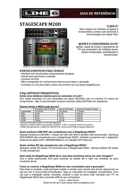 Manual dos mixers Mackie DL1608/ DL808 (PORTUGUÊS)