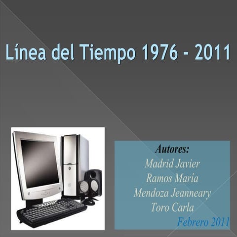 Linea del tiempo de la computacion desde 1976 hasta 2010