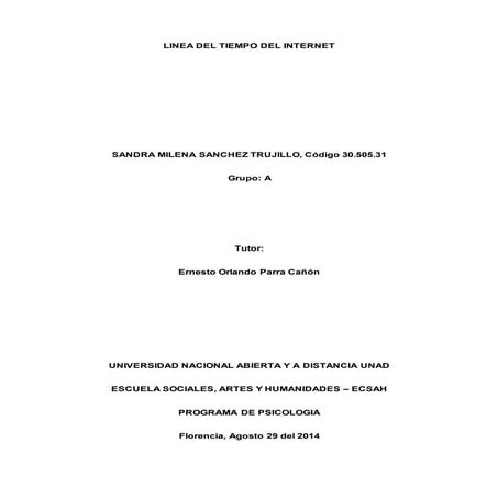 Linea del tiempo del internet