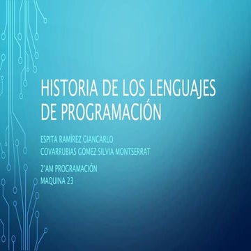 Linea del tiempo de los lenguajes de programación