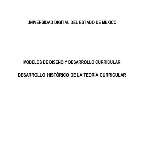 Linea del tiempo de teoria curricular