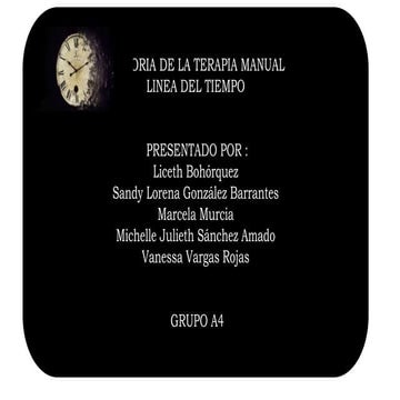 Linea del tiempo terapia manual