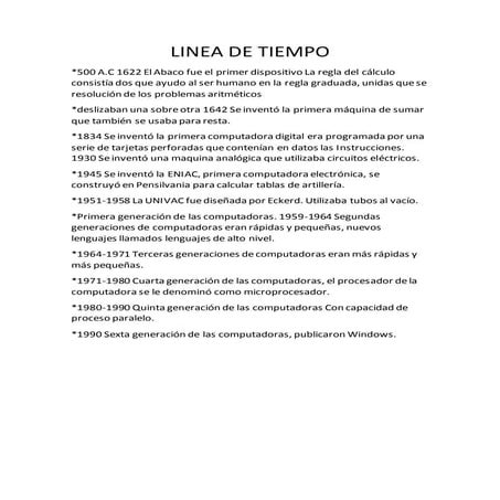 Linea de tiempo