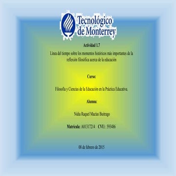Linea de tiempo filosofia de la educacion