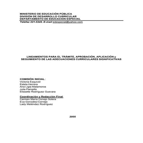 Lineamientos para el y trámite, aprobación, aplicación y seguimiento de las a...