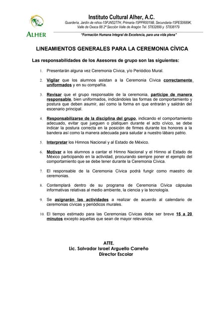 Esquema Del Programa De La Ceremonia Esta Mañana Asistimos A La