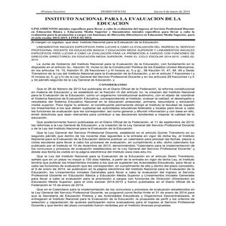 Lineamientos iniciales específicos...