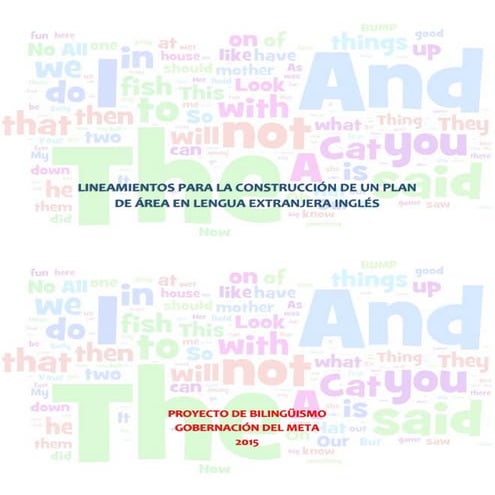 Lineamientos para la construcción de un plan de área en lengua extranjera inglés