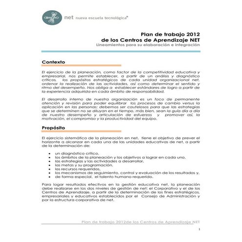 Lineamientos veo 2012