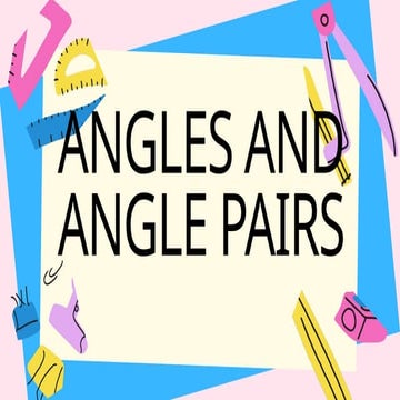 Angle Relationships Power Point | PPT