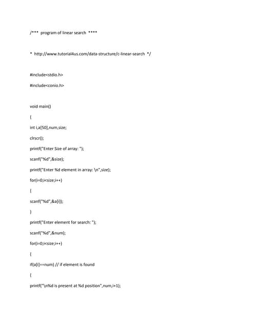 Linear search