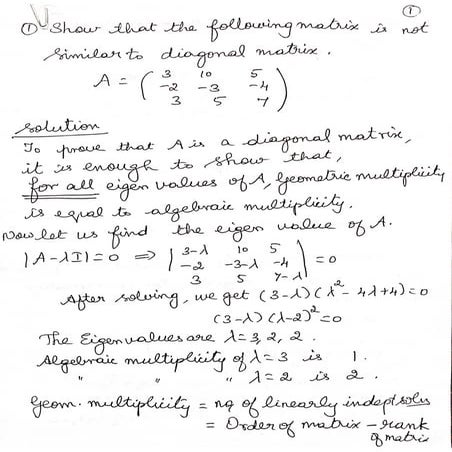 Linear algebra Diagonalizable matrices