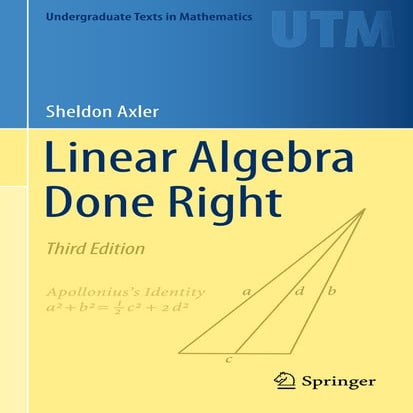 Linear algebra done right