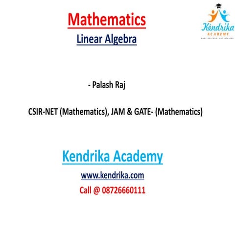 Linear Algebra for Competitive Exams