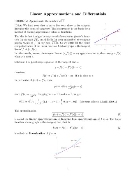 Linear approximations and_differentials
