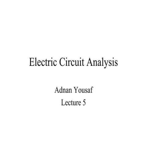 Linear circuit analysis 2