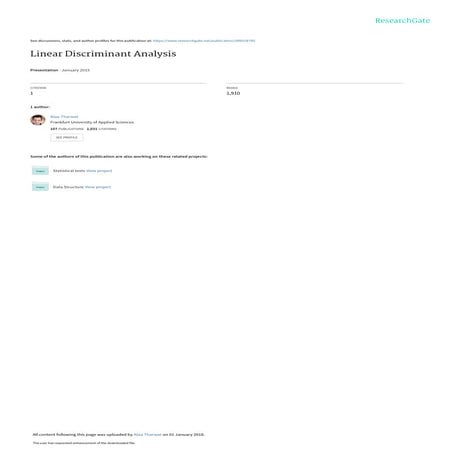 Linear discriminant analysis: an overview