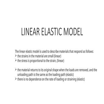 LINEAR ELASTIC MODEL IN GEOTECHNICAL ENGINEERING