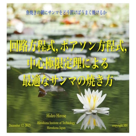回路方程式, ポアソン方程式, 中心極限定理による最適なサンマの焼き方