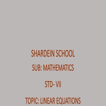 Class 7 ch 5 equation in one variable maths