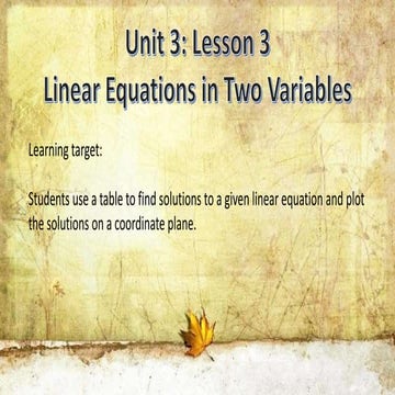 Linear equations in two variables | PPTX