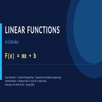 Understanding Linear Functions in Calculus and Software Engineering ...