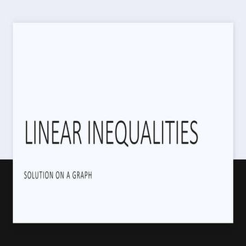 Linear inequalities in one variable