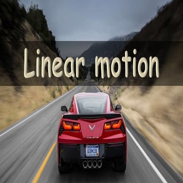 Linear motion of a particle