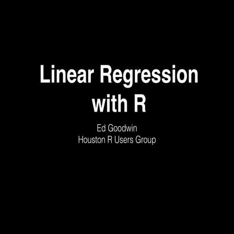 HRUG - Linear regression with R