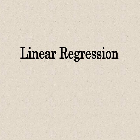 Linear Regression with simple way to learn