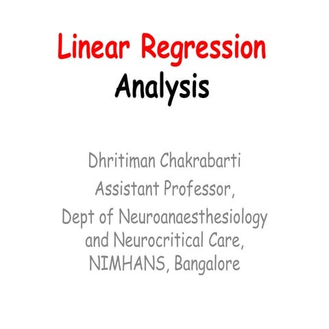 Linear regression analysis | PPT