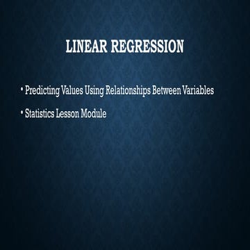 Comprehensive Guide to Linear Regression: Predicting Values Using ...