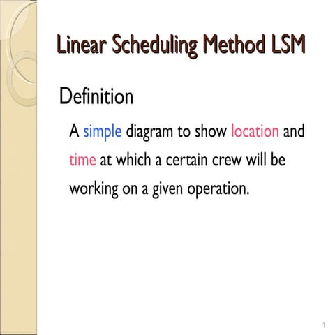 Linear scheduling LSM