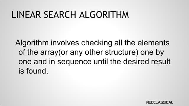 Linear search algorithm | PDF | Programming Languages | Computing