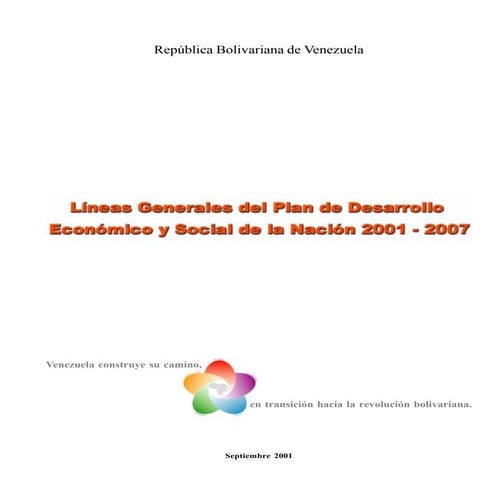 Lineas generales del plan desarrollo económico y social 2001 2007