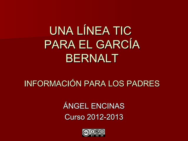 Línea de Excelencia TIC -LETIC- en el IES García Bernalt. 