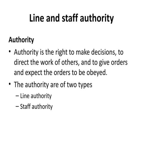 Line authority