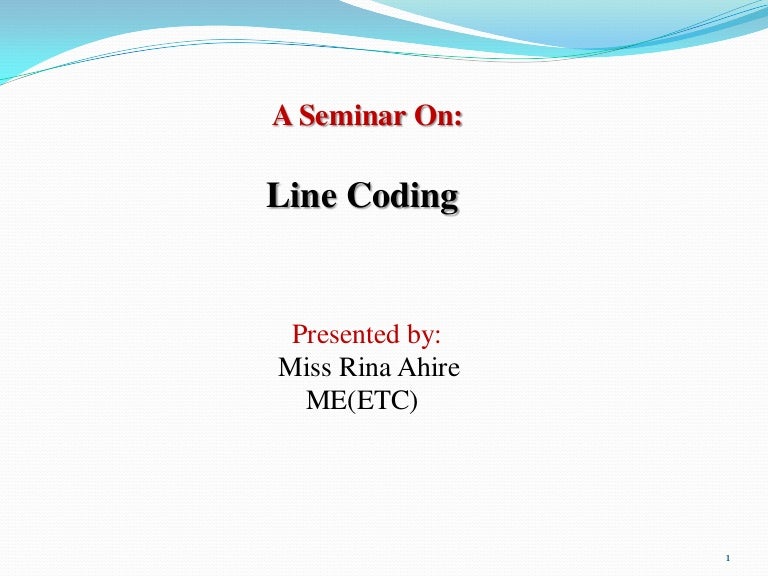 Line coding