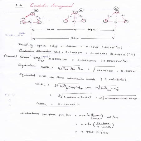 Power Systems Engineering - Transmission Line Parameter Calculation For 3 Sub...