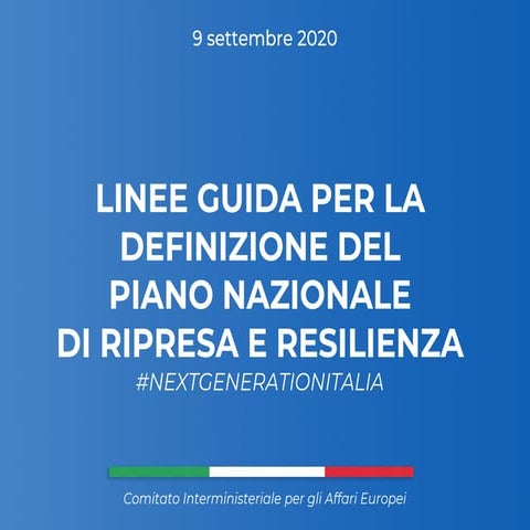 Linee guida per la definizione del piano nazionale di ripresa e resilienza