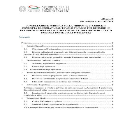 Linee guida e Codice di Condotta per gli influencer