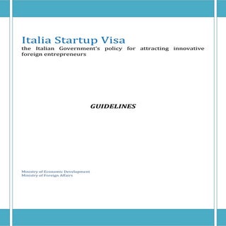 Italia Startup Visa: the Italian Go...