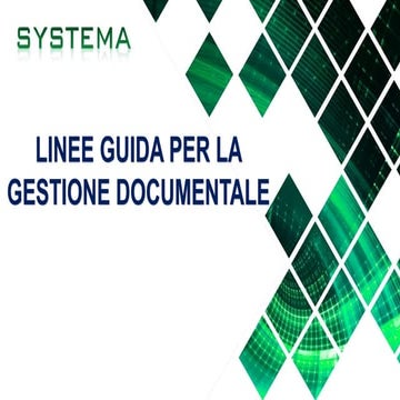 Linee guida per la progettazione documentale