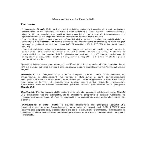 Linee guida piano scuola digitale