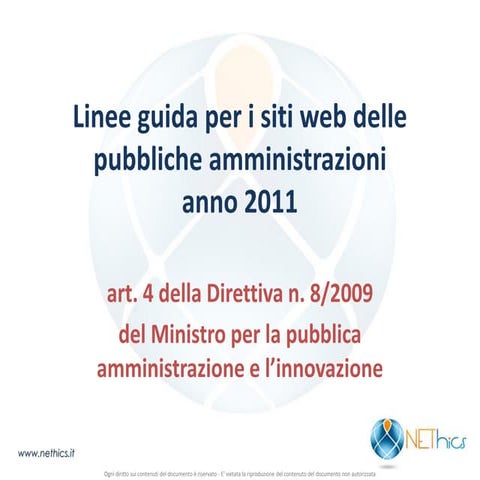 Linee guida per i siti web delle pubbliche amministrazioni