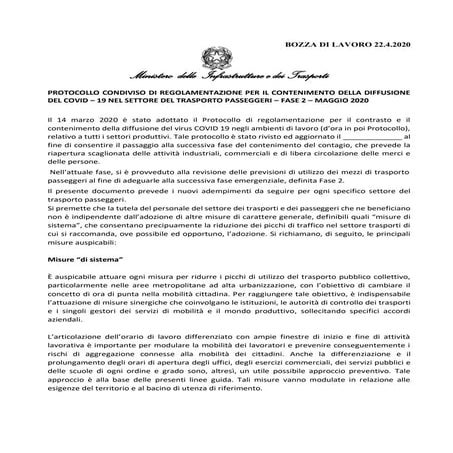 Come viaggeremo nella Fase 2? La bozza su cui lavora il governo