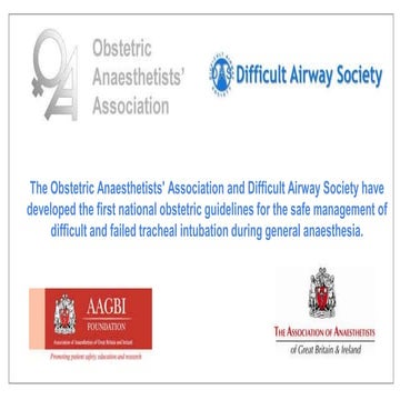 Obstetric Airway Management Guidelines